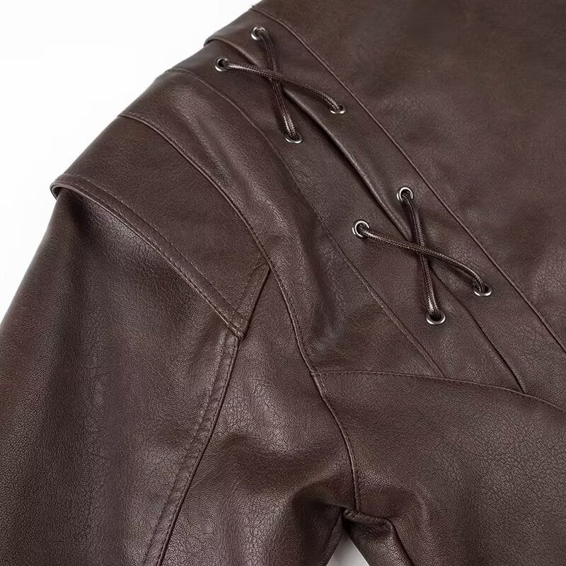 Aminata Leather Bomber