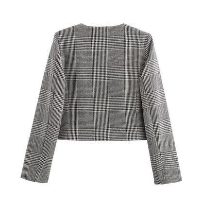 Imani Houndstooth Casual Blazer