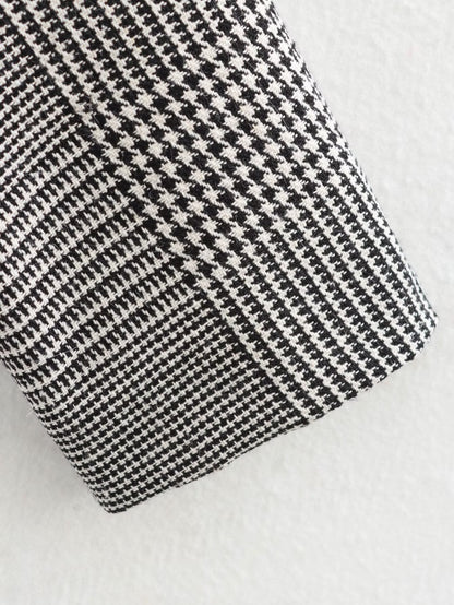 Imani Houndstooth Casual Blazer