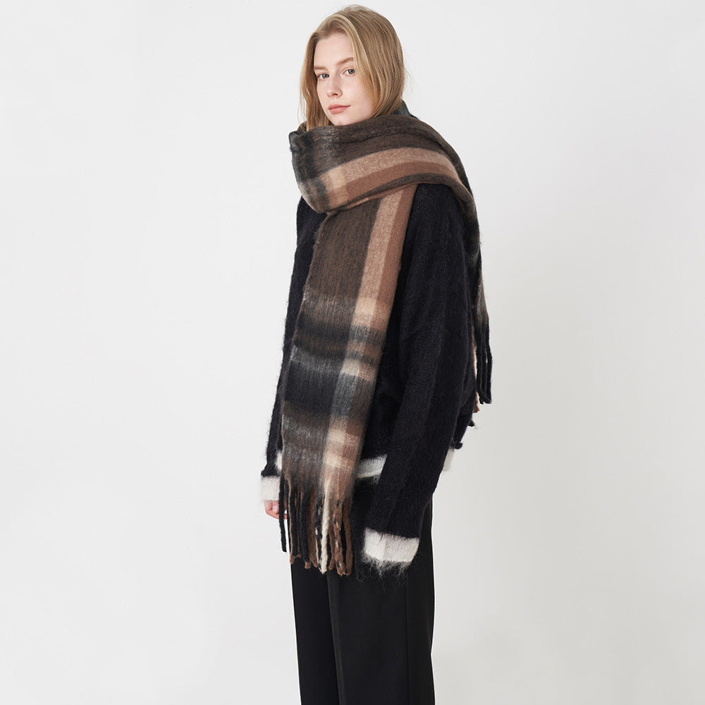 Lindiwe Cashmere Plaid Winter Scarf