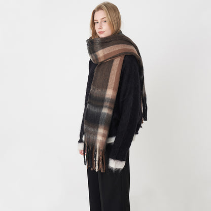 Lindiwe Cashmere Plaid Winter Scarf