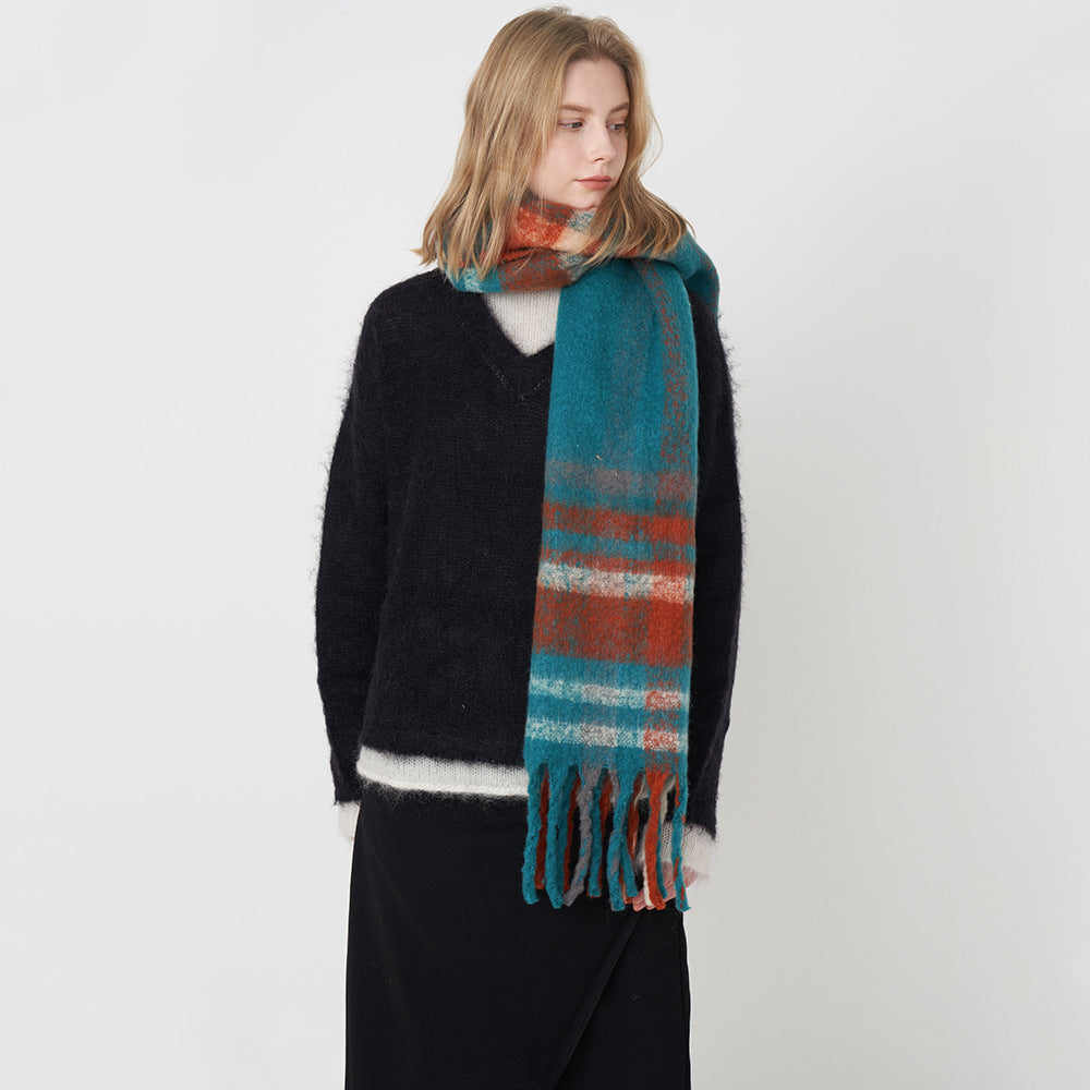 Lindiwe Cashmere Plaid Winter Scarf