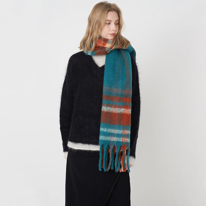 Lindiwe Cashmere Plaid Winter Scarf