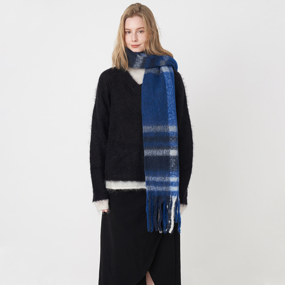 Lindiwe Cashmere Plaid Winter Scarf