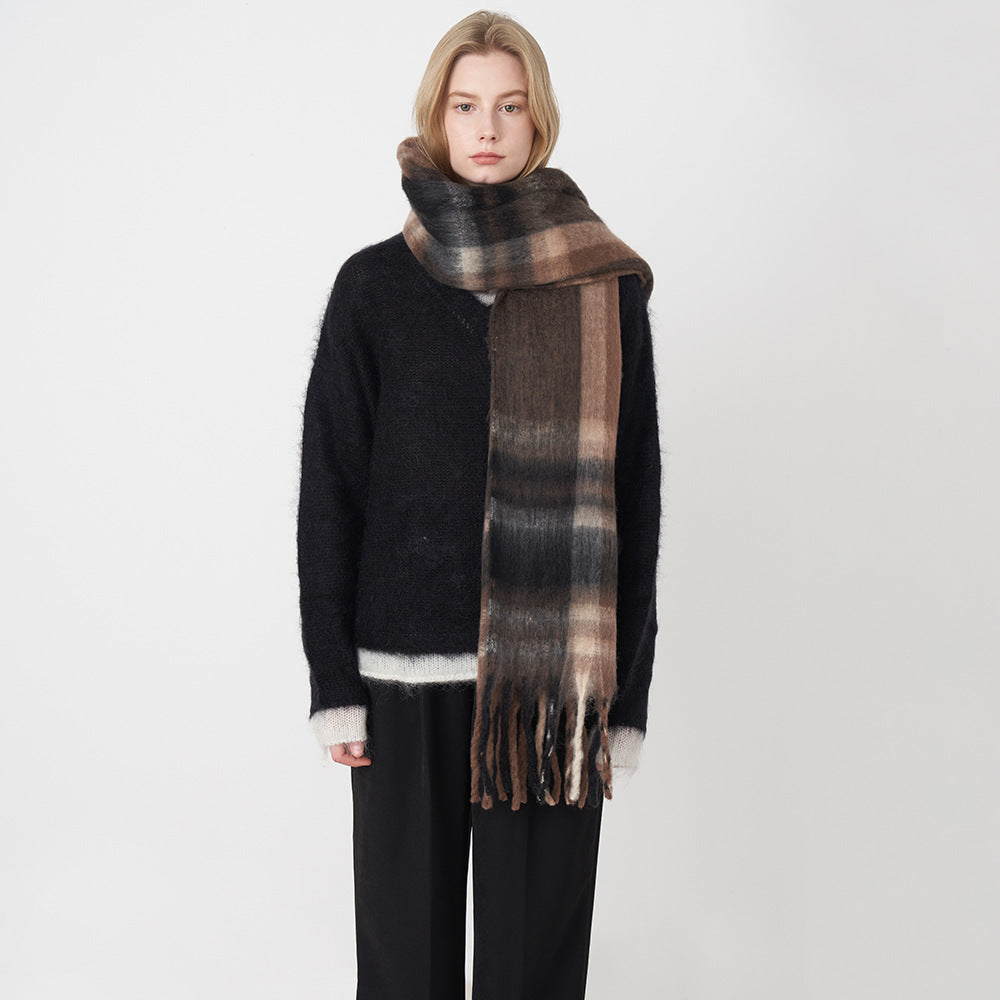 Lindiwe Cashmere Plaid Winter Scarf