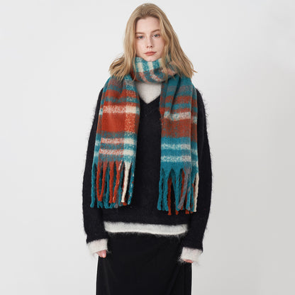 Lindiwe Cashmere Plaid Winter Scarf