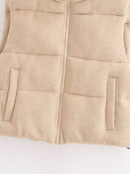 Nyahira Knitted Cotton Padded Vest Coat