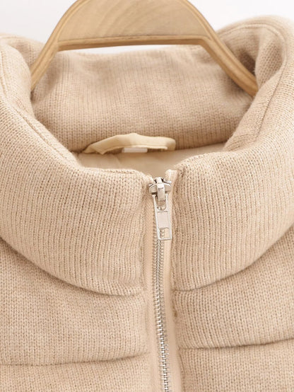 Nyahira Knitted Cotton Padded Vest Coat