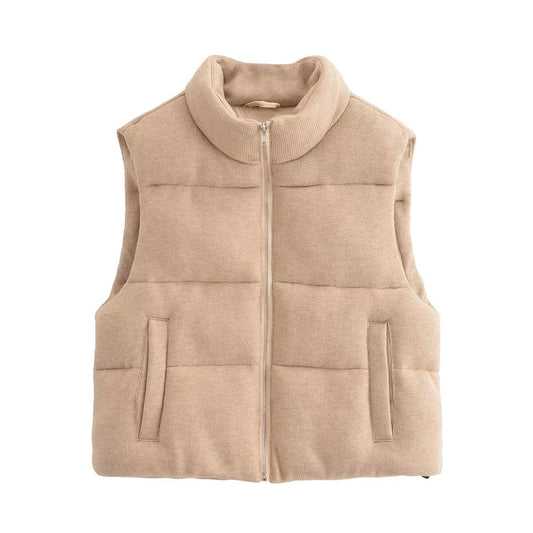 Nyahira Knitted Cotton Padded Vest Coat