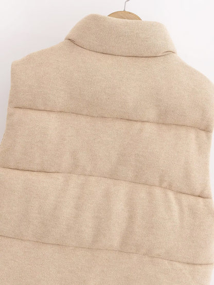 Nyahira Knitted Cotton Padded Vest Coat