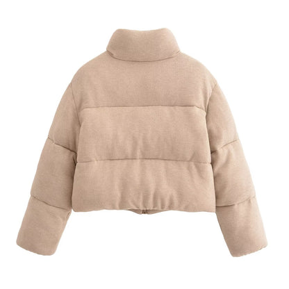 Tandi Stand-Collar Cotton Coat
