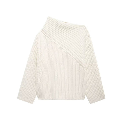 Zyra Asymmetric Collar Sweater
