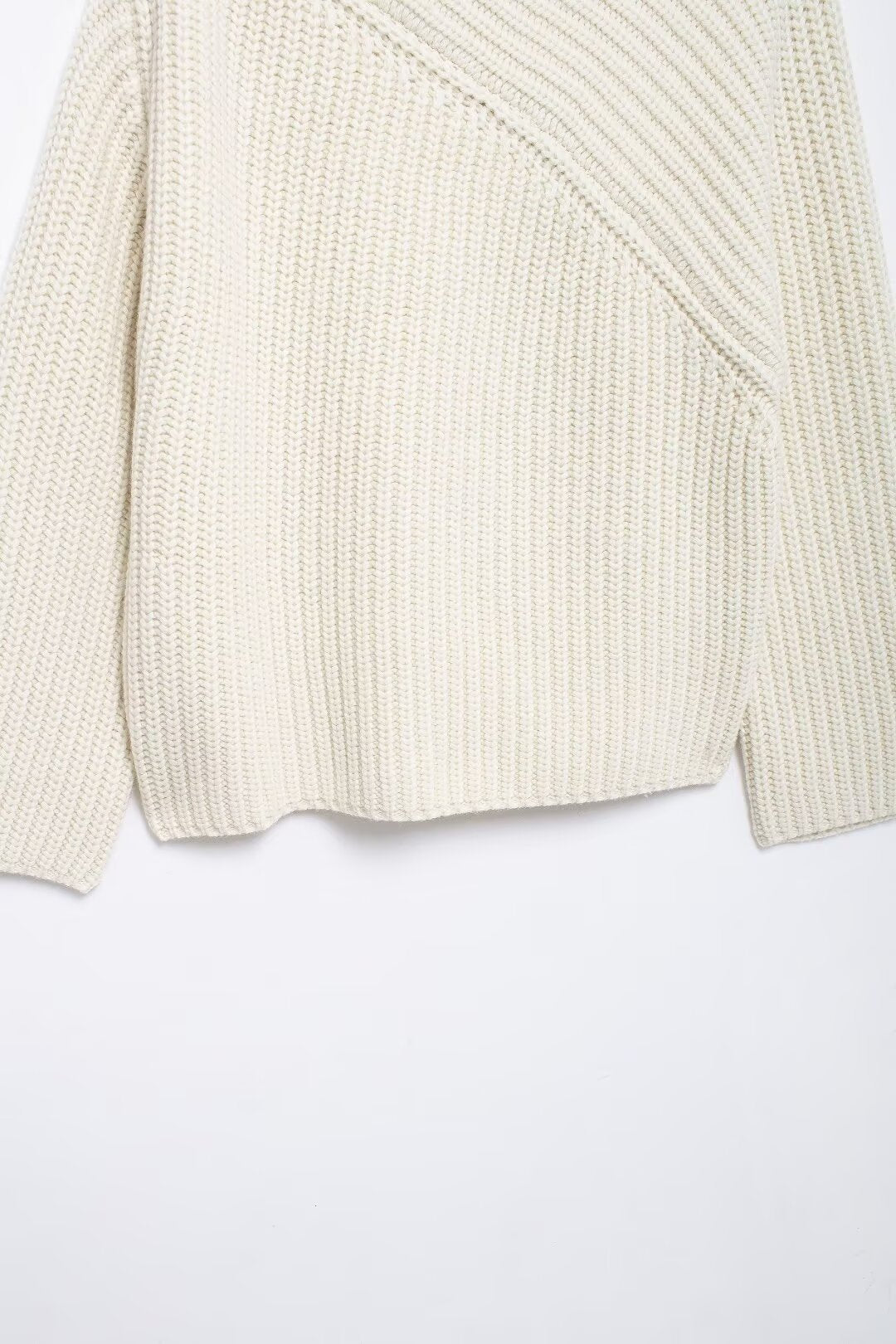 Zyra Asymmetric Collar Sweater