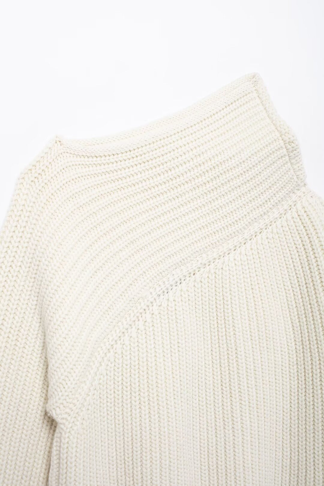 Zyra Asymmetric Collar Sweater