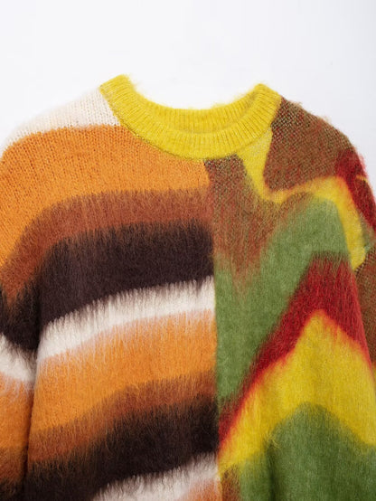 Pull Abeni arc-en-ciel en maille