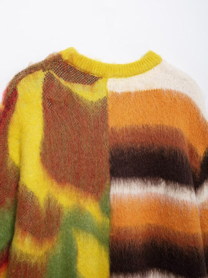 Pull Abeni arc-en-ciel en maille