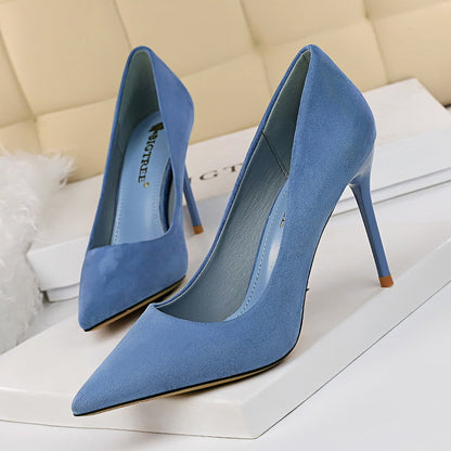 Ziyana Suede Slim Stiletto Pumps