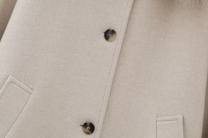 Manteau Abeni à col en fourrure amovible