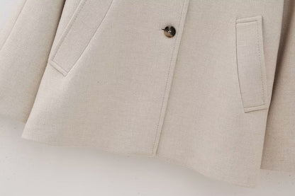 Manteau Abeni à col en fourrure amovible