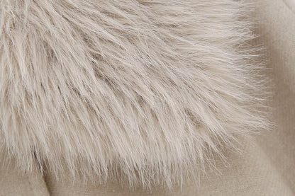 Manteau Abeni à col en fourrure amovible