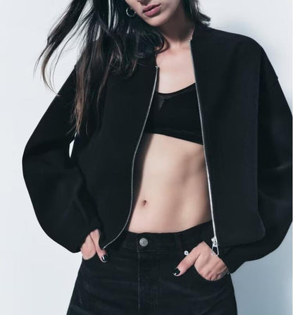 Abeni Soft Luxe Bomber Jacket