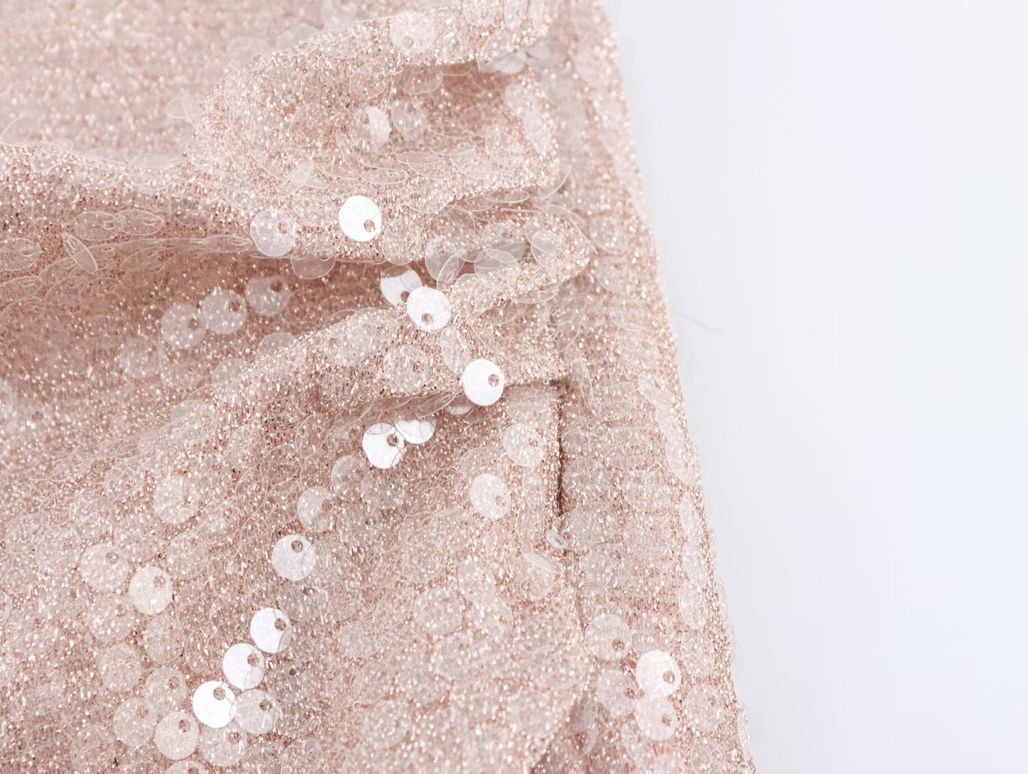 Éliane Sequin Pleated Halter Dress