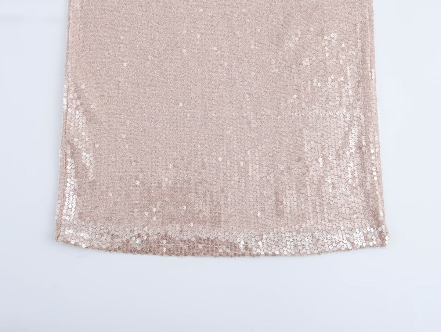 Éliane Sequin Pleated Halter Dress