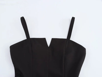 Robe d'hiver à bretelles pour femme