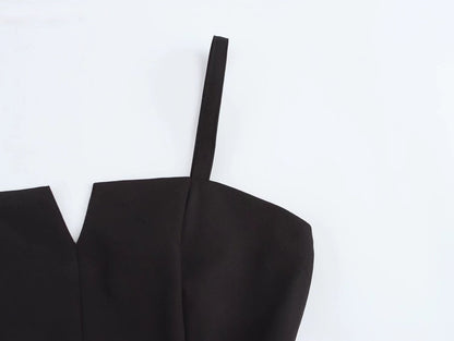 Robe d'hiver à bretelles pour femme