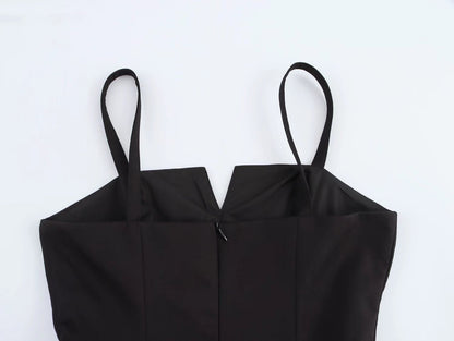 Robe d'hiver à bretelles pour femme