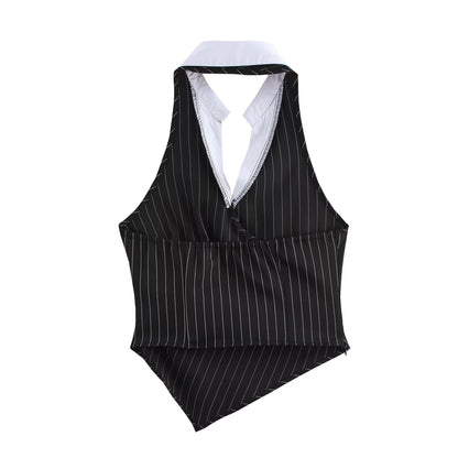 Amani Striped Slim Vest Top