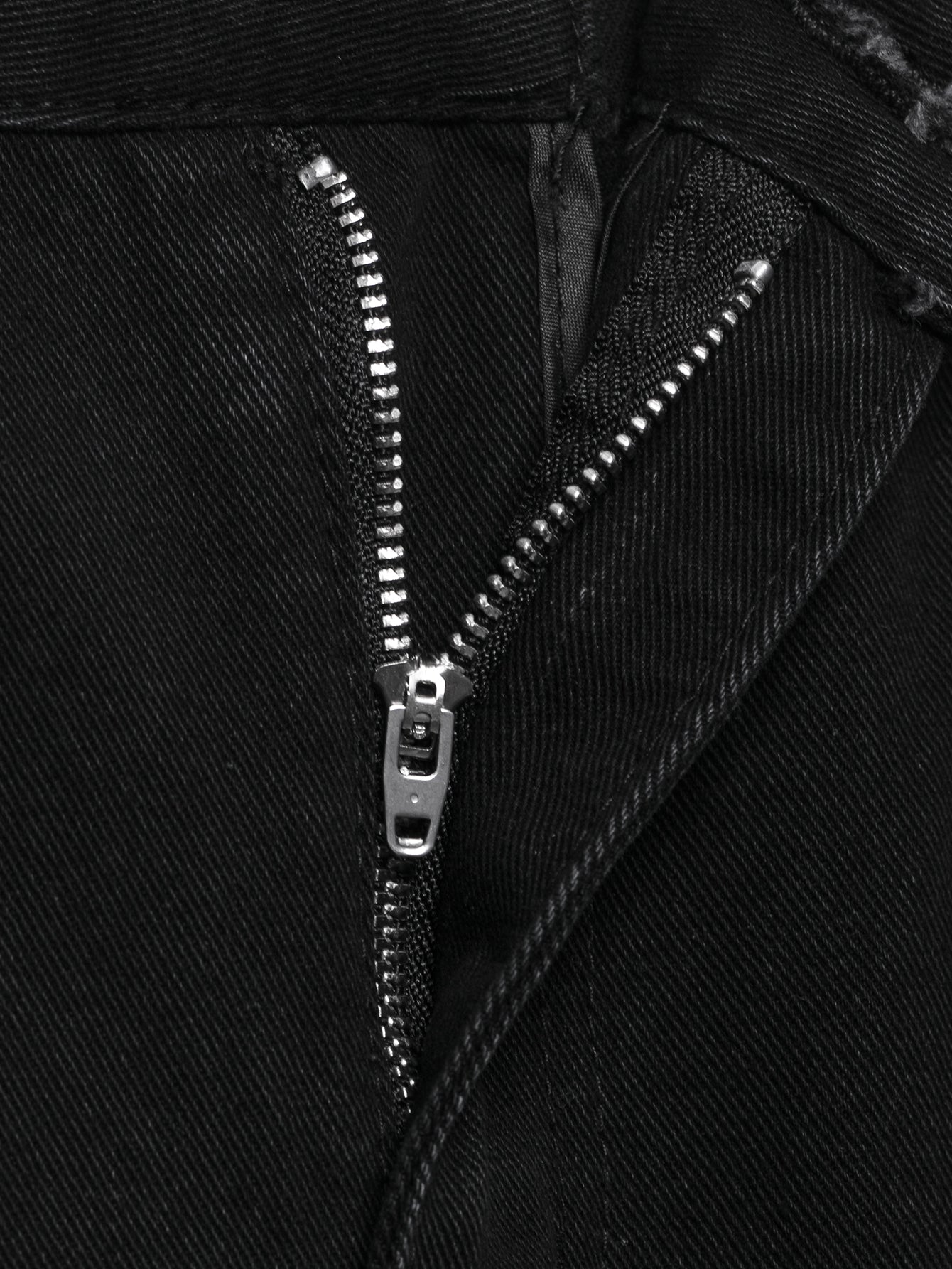 Jean taille basse à perles argentées Abeni