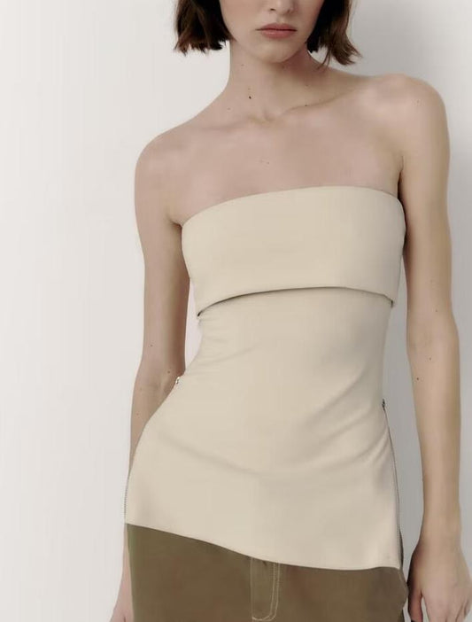 Asha Side-Zip Tube Top