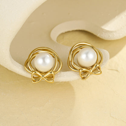 Boucles d'oreilles Zahara Pearl à motif floral