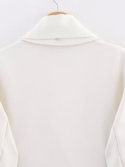 Azuri Collared Blazer with Thin Scarf