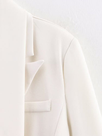 Azuri Collared Blazer with Thin Scarf