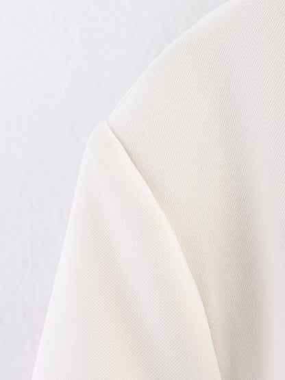 Azuri Collared Blazer with Thin Scarf