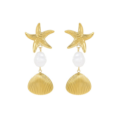 Boucles d'oreilles Nyali en forme d'étoile de mer
