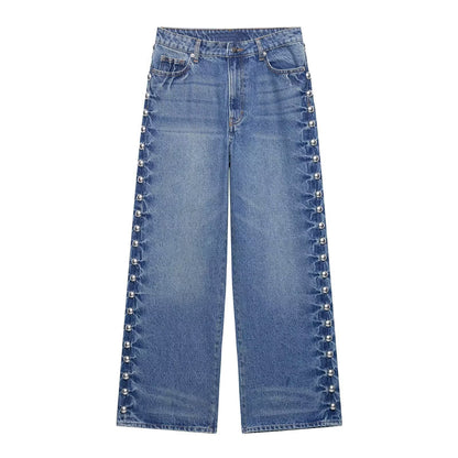 Pantalon en denim à jambes droites Taye Rivet