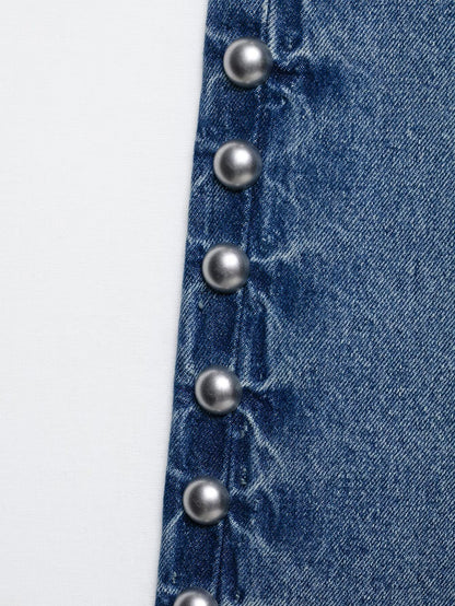 Pantalon en denim à jambes droites Taye Rivet