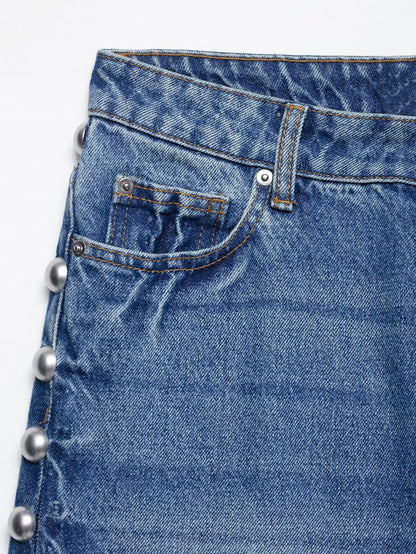 Pantalon en denim à jambes droites Taye Rivet