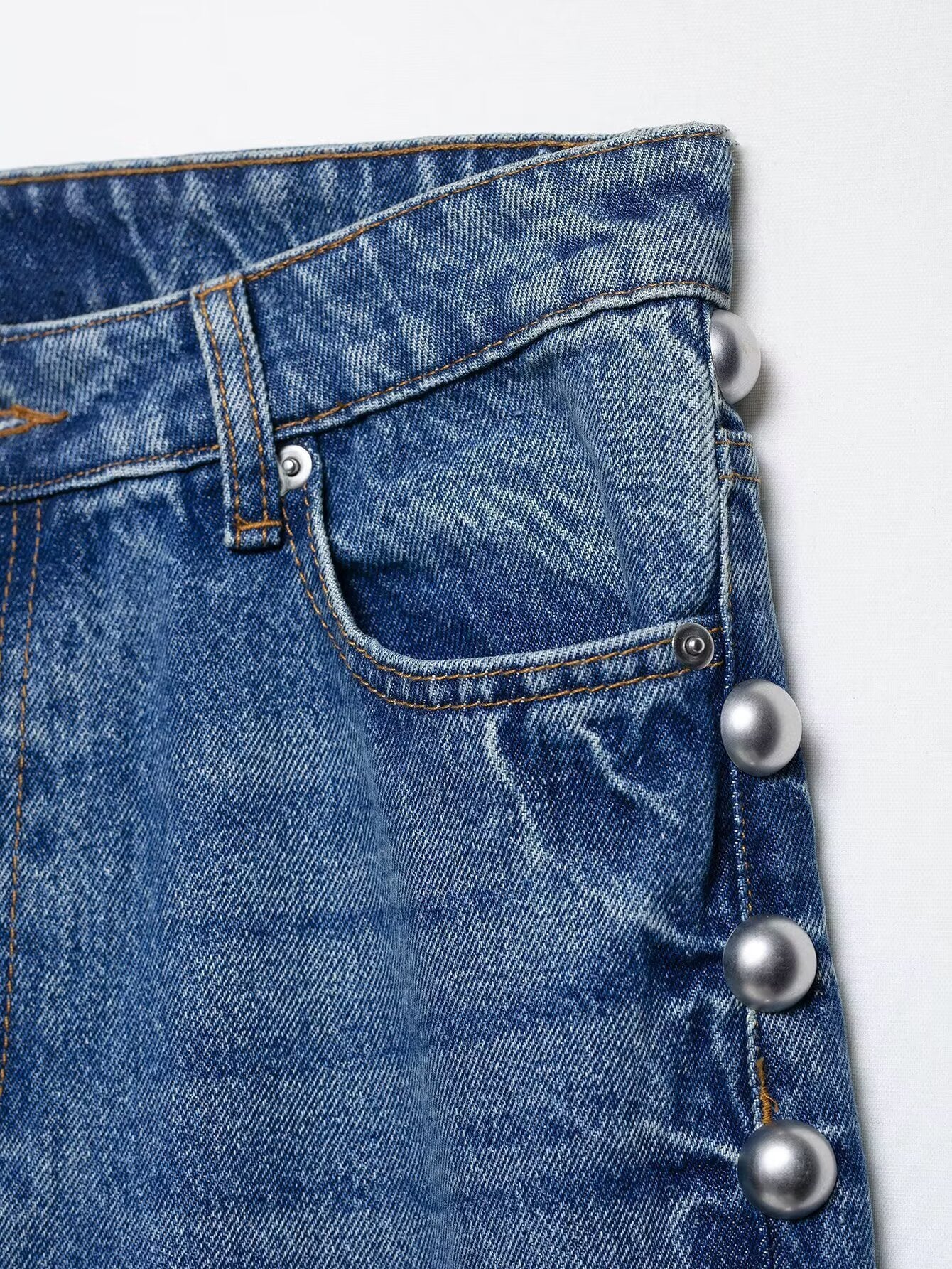 Pantalon en denim à jambes droites Taye Rivet