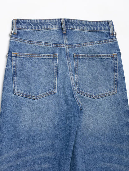 Pantalon en denim à jambes droites Taye Rivet