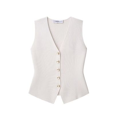 Gilet sans manches à col en V Amira