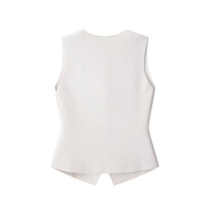 Gilet sans manches à col en V Amira