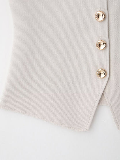 Gilet sans manches à col en V Amira