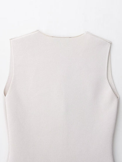 Gilet sans manches à col en V Amira