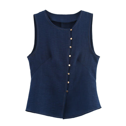 Gilet en lin Thabisa