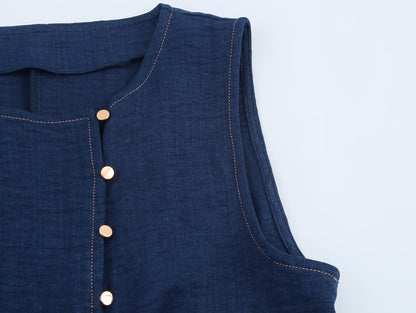 Gilet en lin Thabisa
