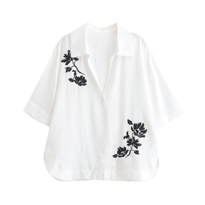 Njeri Embroidered Shirt & High-Waist Trouser Set